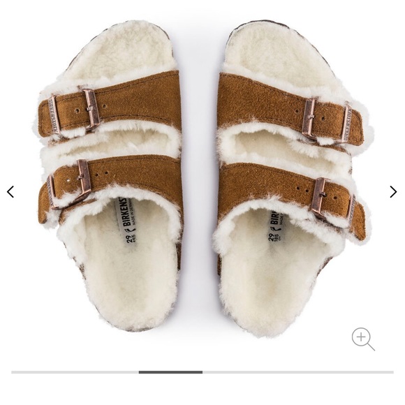 Birkenstock Arizona Shearling suede sandals - Picture 2 of 12